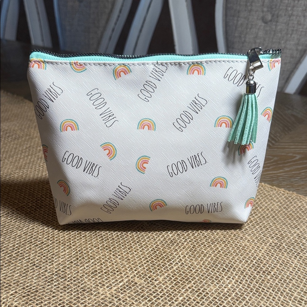 Rae Dunn Good Vibes Cosmetic Bag